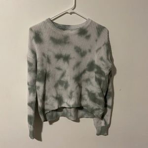 Sonoma xtra small green and white tye dye sweater